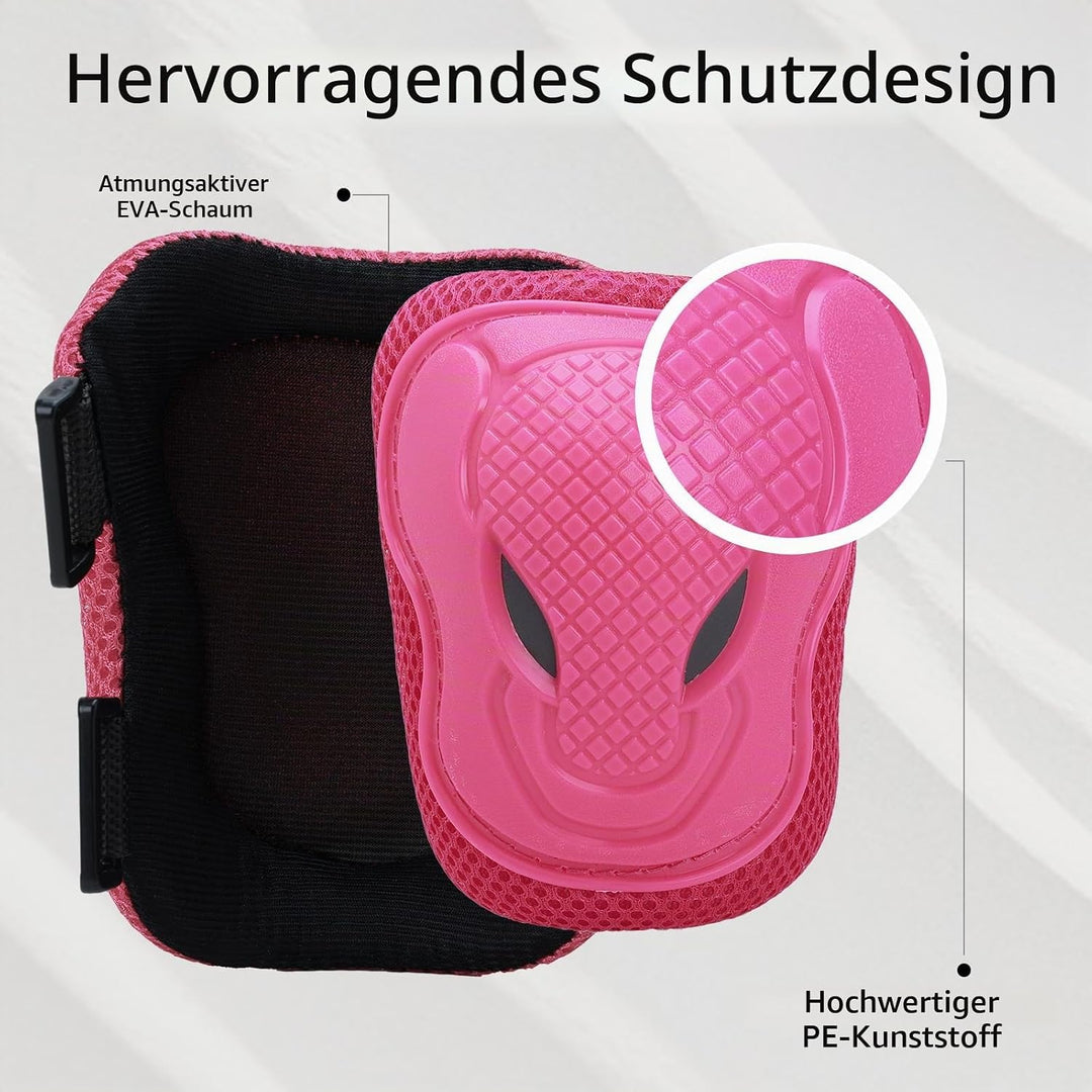 Kinder Knieschoner Ellenbogenschoner und Handgelenkschoner Set, Schützer Set[6pcs] für Kinder Kniesc