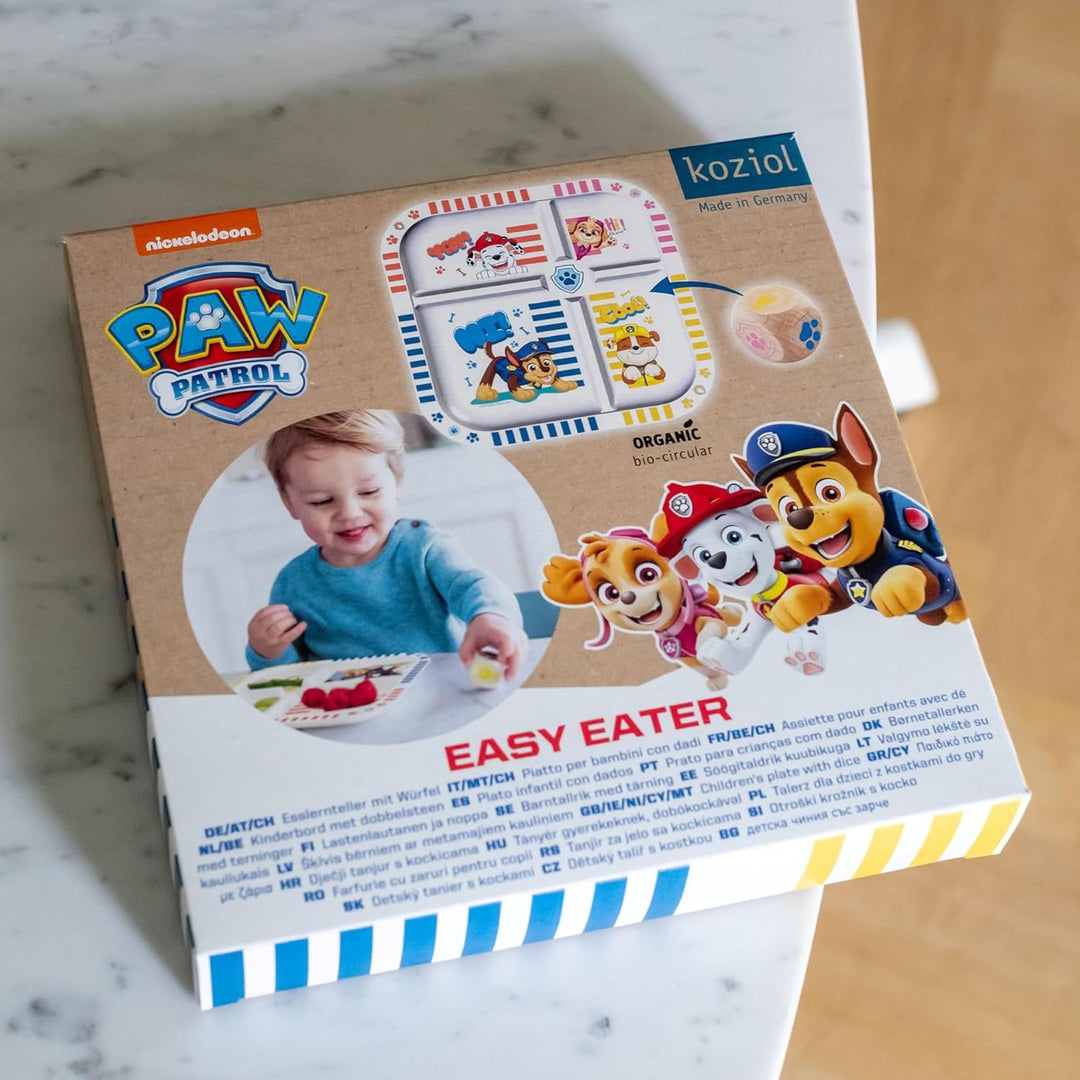 Koziol Easy Eater PAW Patrol Esslernteller mit Würfel | ab 6 Monate | spielerisch Essenlernen | mit