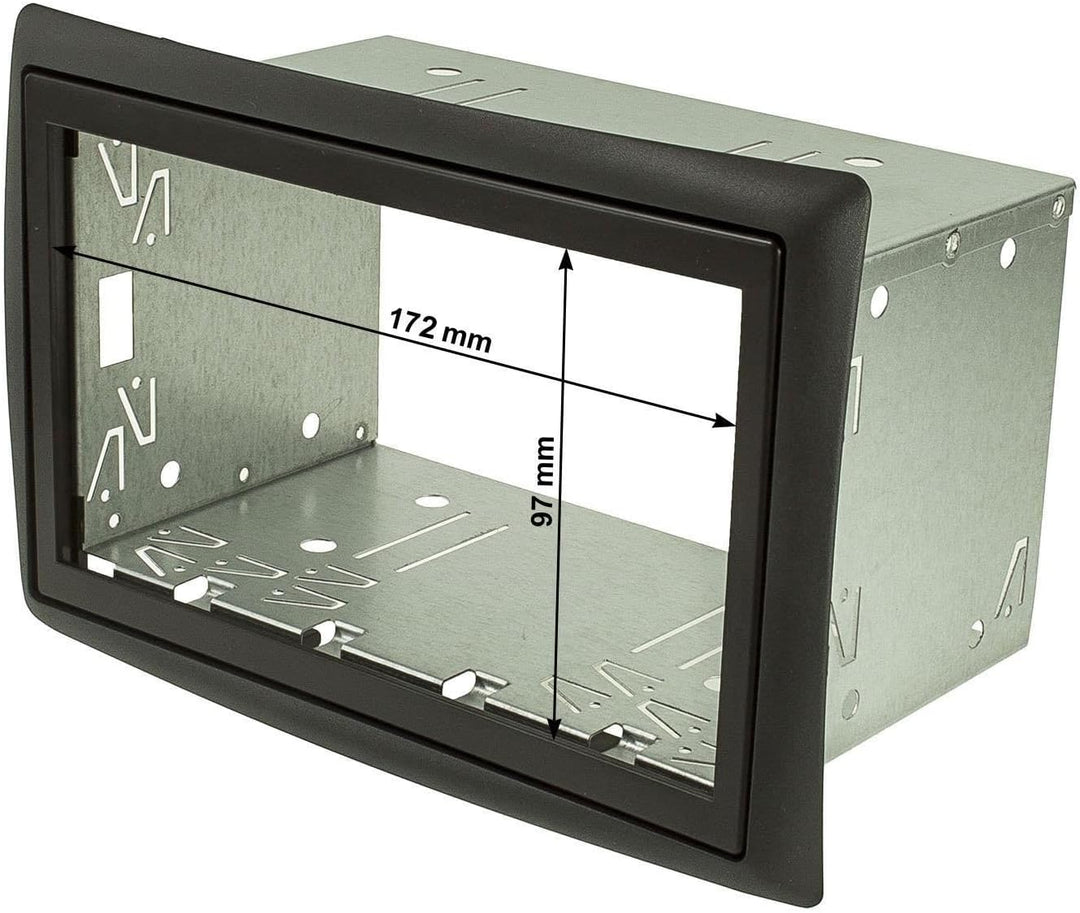 tomzz Audio 2445-036 Doppel DIN Radioblende Set kompatibel mit Renault Megane II Scenic II Bj.2005-2