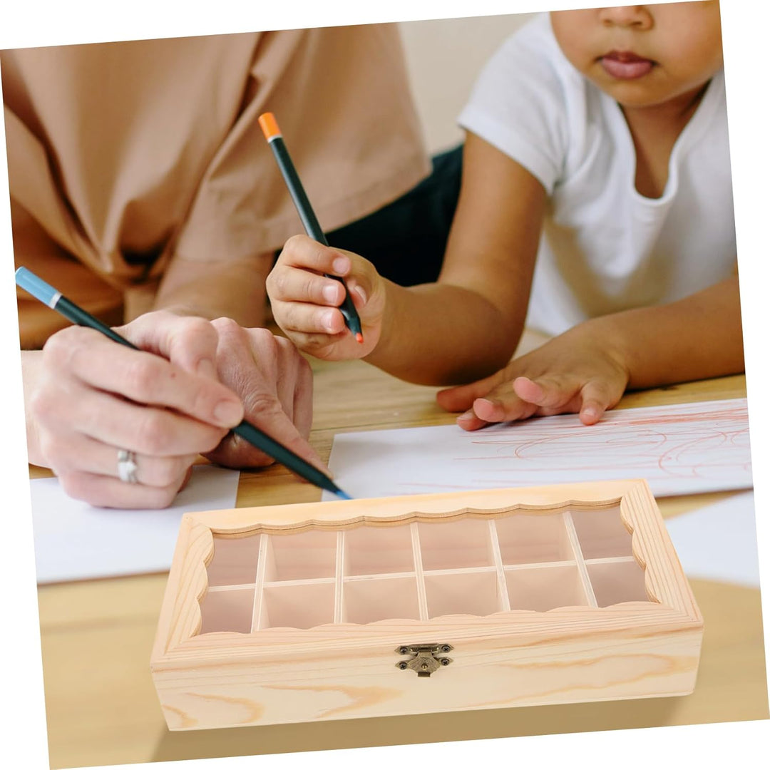 DIYEAH Holzkiste Mit Deckel Kleine Aufbewarungsbox Aus Holz Zum Basteln Und Organisieren Für Zuhause