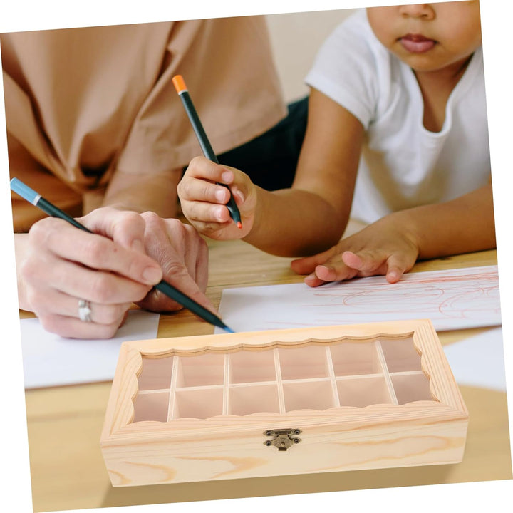 DIYEAH Holzkiste Mit Deckel Kleine Aufbewarungsbox Aus Holz Zum Basteln Und Organisieren Für Zuhause