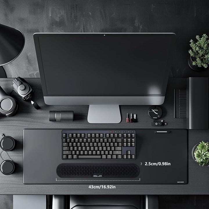 ELZO Handgelenkauflage für Tastatur, Ergonomisches Wrist Rest Memory Foam Handgelenkstützen, für Bür