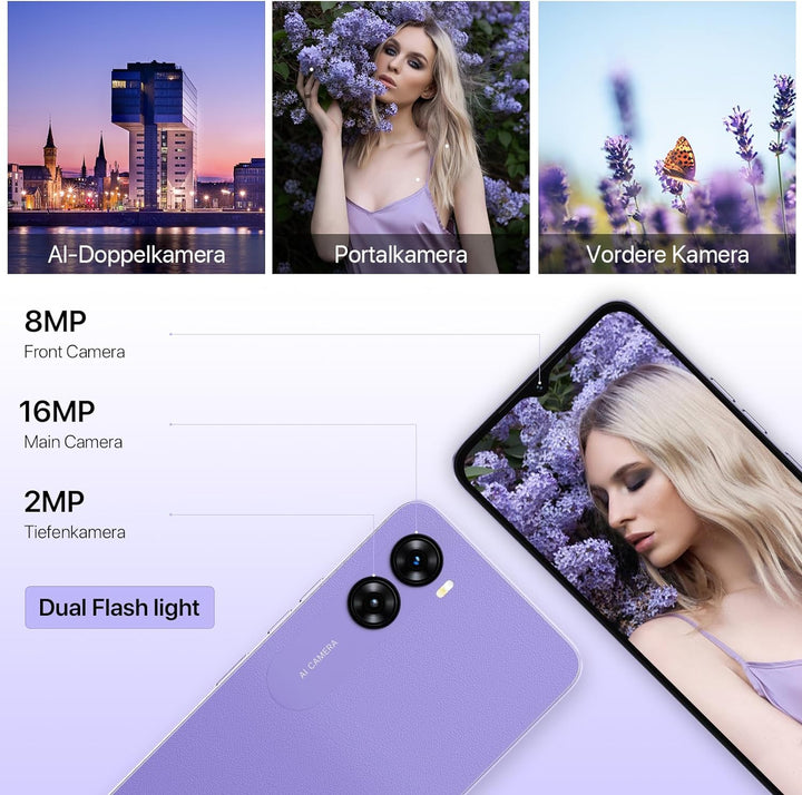 UMIDIGI G3 Plus Smartphone Ohne Vertrag (2023),Android 13 Handy, 8GB+128GB/1TB Simlockfreie Handys,6