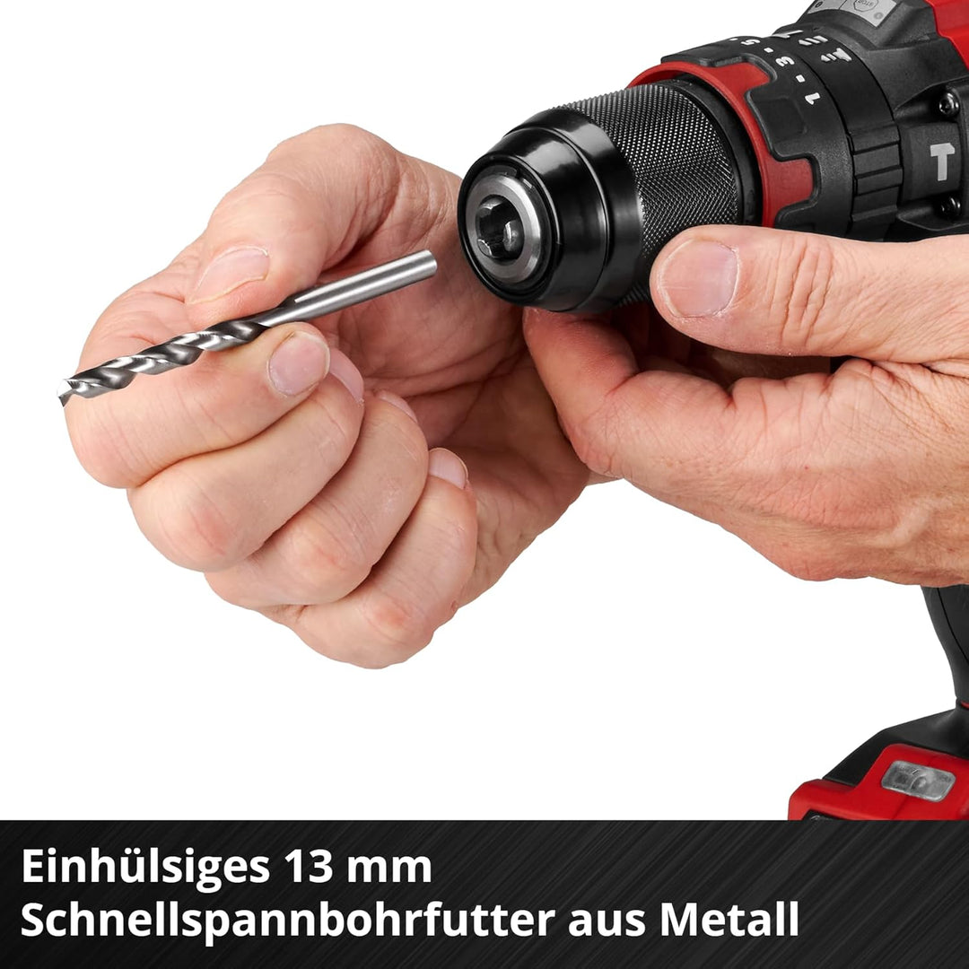Einhell Akku-Schlagbohrschrauber-Set TE-CD 18/40 Li-i +64 (1x 2,0 Ah) Power X-Change (18 V, 40 Nm, S