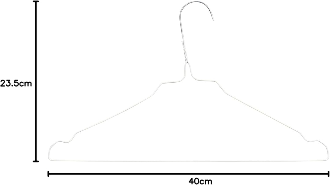 RSR-Hangers® Drahtbügel Kleiderbügel aus Metall 50 Stück Weiss Metallkleiderbügel Set Drahtkleiderbü
