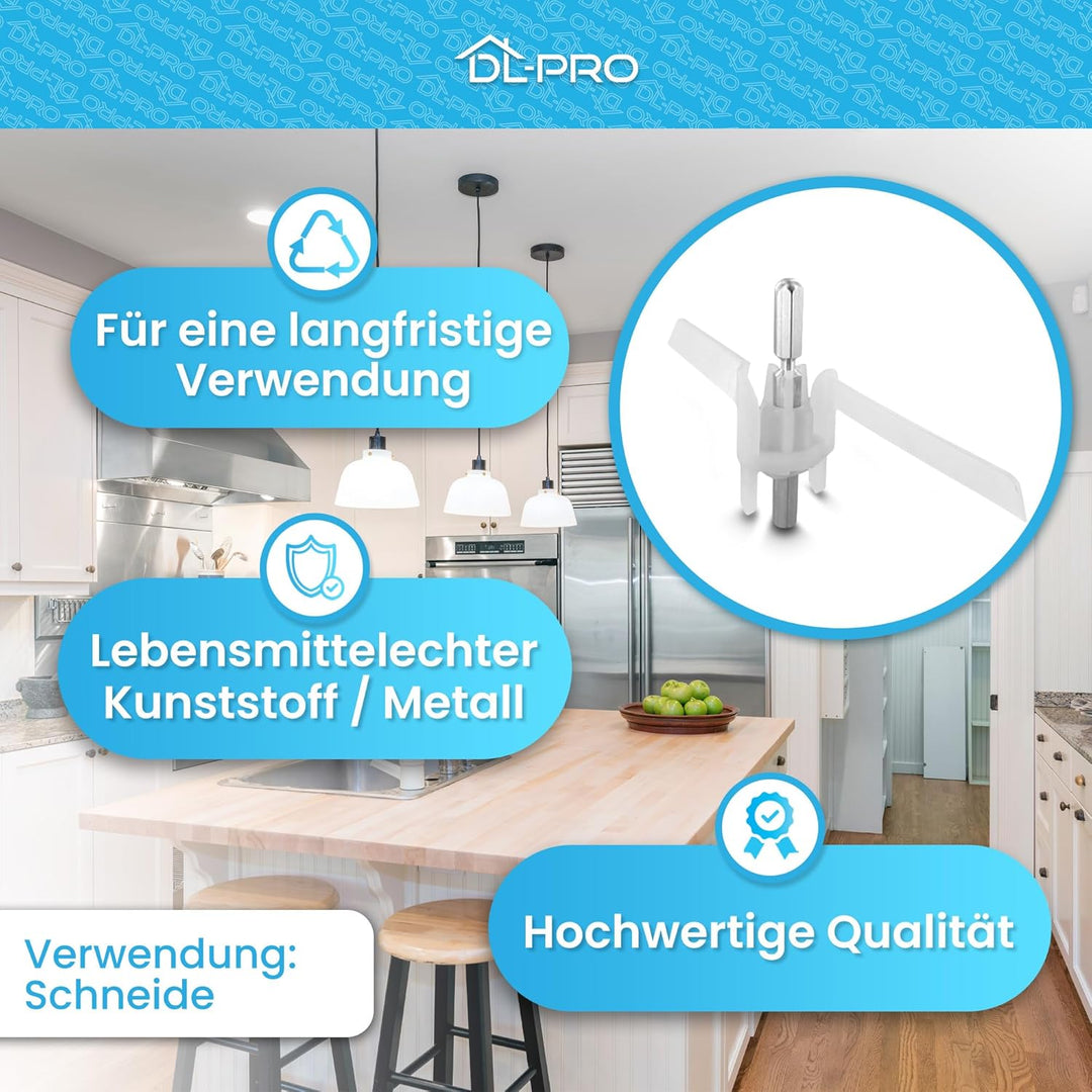DL-pro 2 x Mitnehmer für Bosch 00091027 091027 für MUM4 MUZ4 Küchenmaschine Flügel Achse Antrieb mit