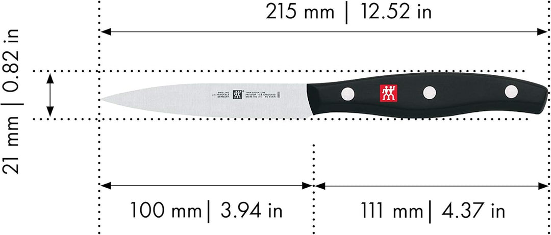 Zwilling 1001355 Spick-/Garniermesser, Klingenlänge: 10 cm, Kleines Klingenblatt, Rostfreier Spezial