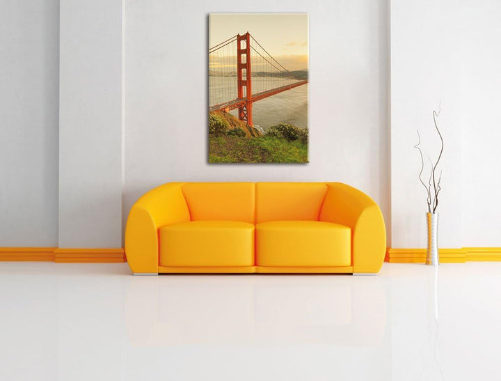 Pixxprint Golden Gate Bridge San Francisco als Leinwandbild/Grösse: 100x70 / Wandbild/Kunstdruck/fer