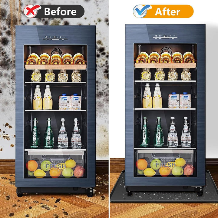 Kühlschrankmatte Silikon mit Erhöhtem Rand Bodenschutzmatte Kühlschrank Antibakterielle Kühlschrankm