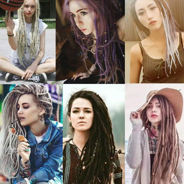 SEGO Dreadlocks Braids Extensions Synthetische Braiding Hair Crochet Dreads Haarteil Haarverlängerun