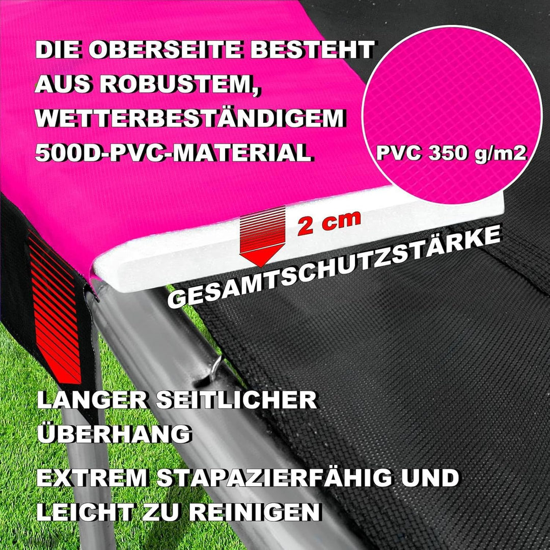 Baunsal® Trampolin Randabdeckung Ø 183 244 250 275 300 305 335 366 370 396 400 427 430 457 460 487 4