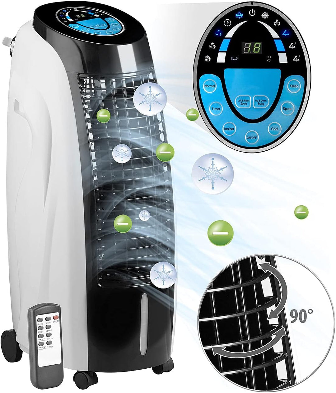Sichler Haushaltsgeräte Lufterfrischer: 3in1-Luftkühler, Luftbefeuchter und Ionisator, 15 l, 130 W,