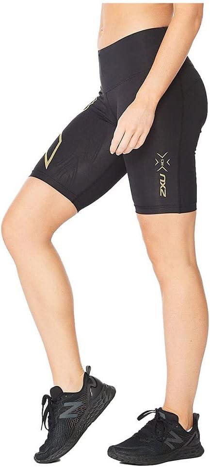 2XU Damen Shorts Light Speed Mid-Rise Compression Shorts S Schwarz, S Schwarz