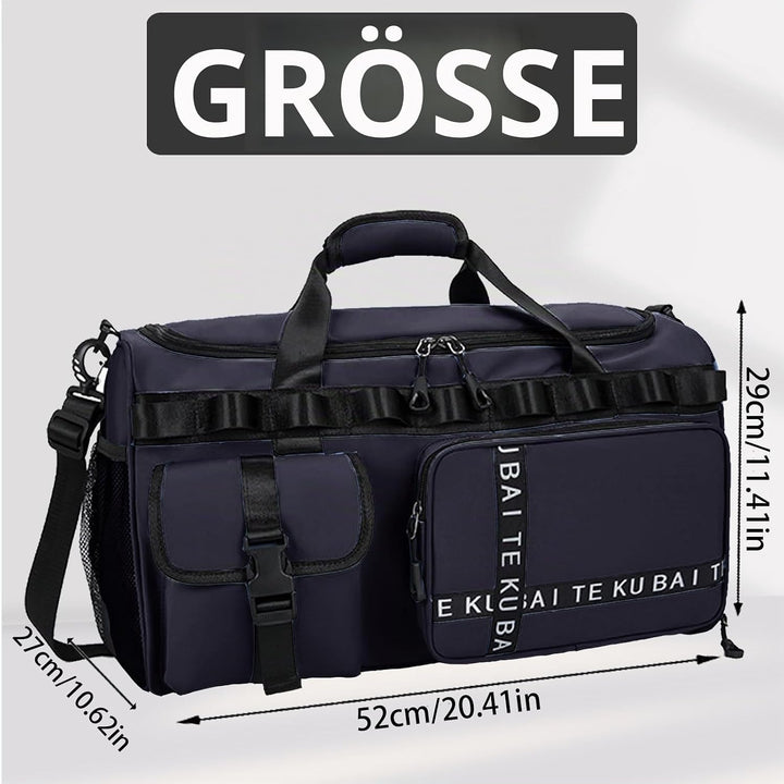 AUNGKWANG Reisetasche Damen Herren, 65L Wasserabweisende Sporttasche, Large Capacity Reise Tasche Gy