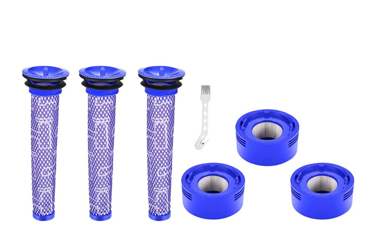 Ersatzfilter-Set für Staubsauger Dyson V7, V8 Animal Absolute Motorhead, 3 HEPA-Filter und 3 Vorfilt