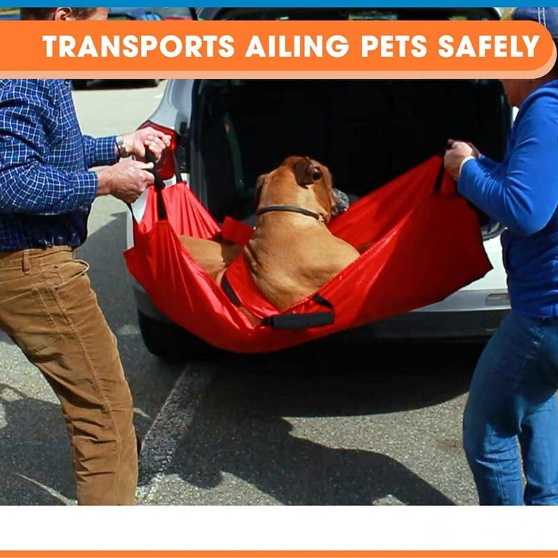 Faltbare Haustiertrage, Haustiertrage Trage Faltbare Transport Notfalltrage,Hunde Tragehilfe mit 6 G