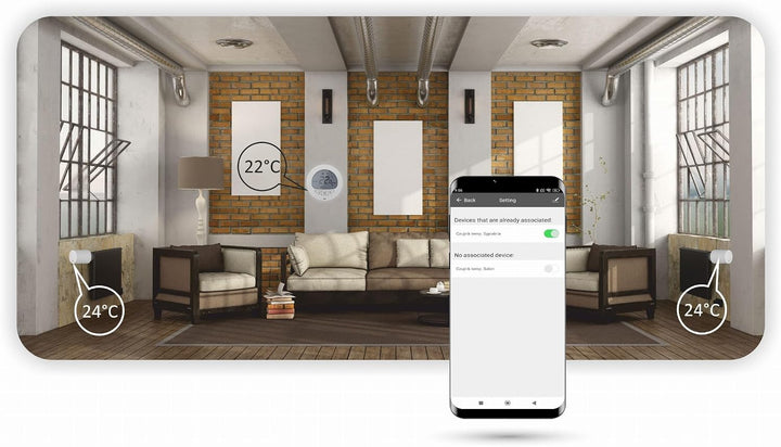 Automat-on Set für Fussbodenheizung mit 7X Smart Heizkörperthermostat und Zigbee Thermostat Fussbode