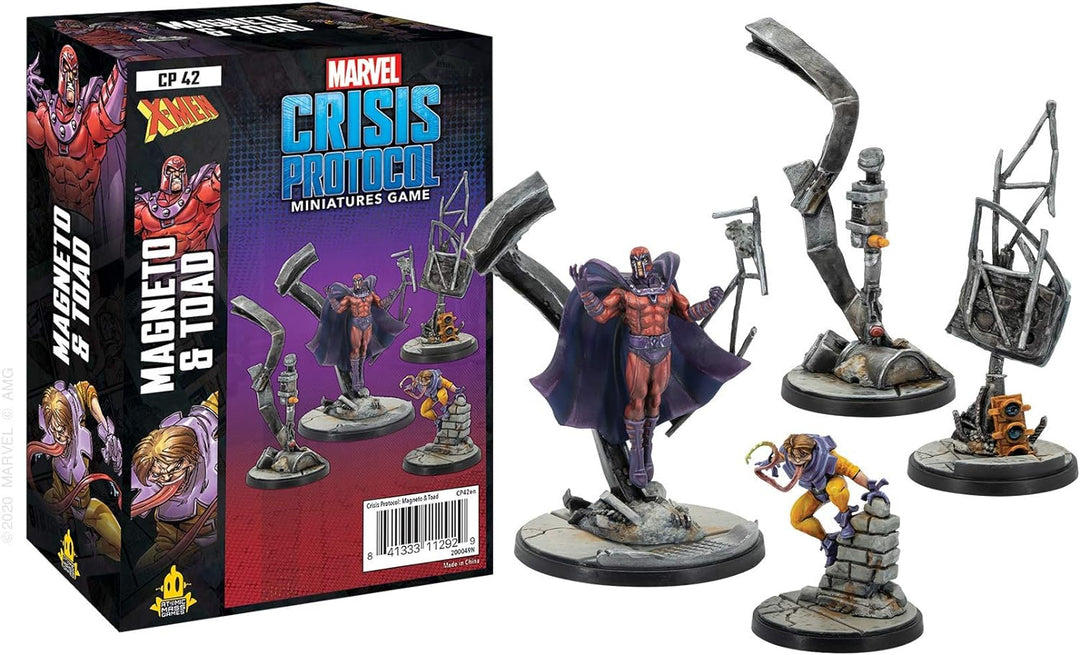 Atomic Mass Games - Marvel Crisis Protocol: Character Pack: Magneto and Toad - Miniature Game