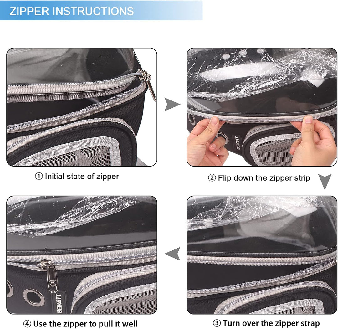 BEIKOTT Katzenrucksack Tragetasche, Hunderucksack, Haustier-Bubble-Rucksack für kleine Katzen, Welpe