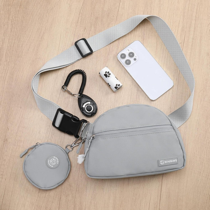 Leckerlitasche für Hunde, Wasserfester Leckerlibeutel und Training-Clicker, Gassi Tasche für Welpen