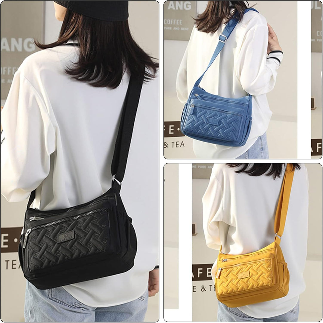 NOTAG Nylon Umhängetasche Damen, Wasserdicht Casual Schultertasche Mehrere Taschen Messenger-Tasche