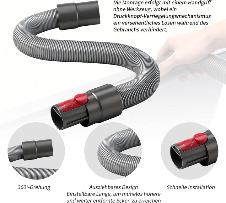 6 Stück Aufsatz für Dyson Staubsauger V7 V8 V10 SV10 V11 SV11 und V15, Bürste Ersatzteile für Dyson