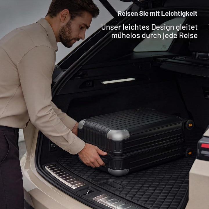 LEVEL8 Handgepäck Koffer Leicht Hartschalenkoffer mit TSA, 55cm, 34L | Carry on Koffer aus 100% Poly