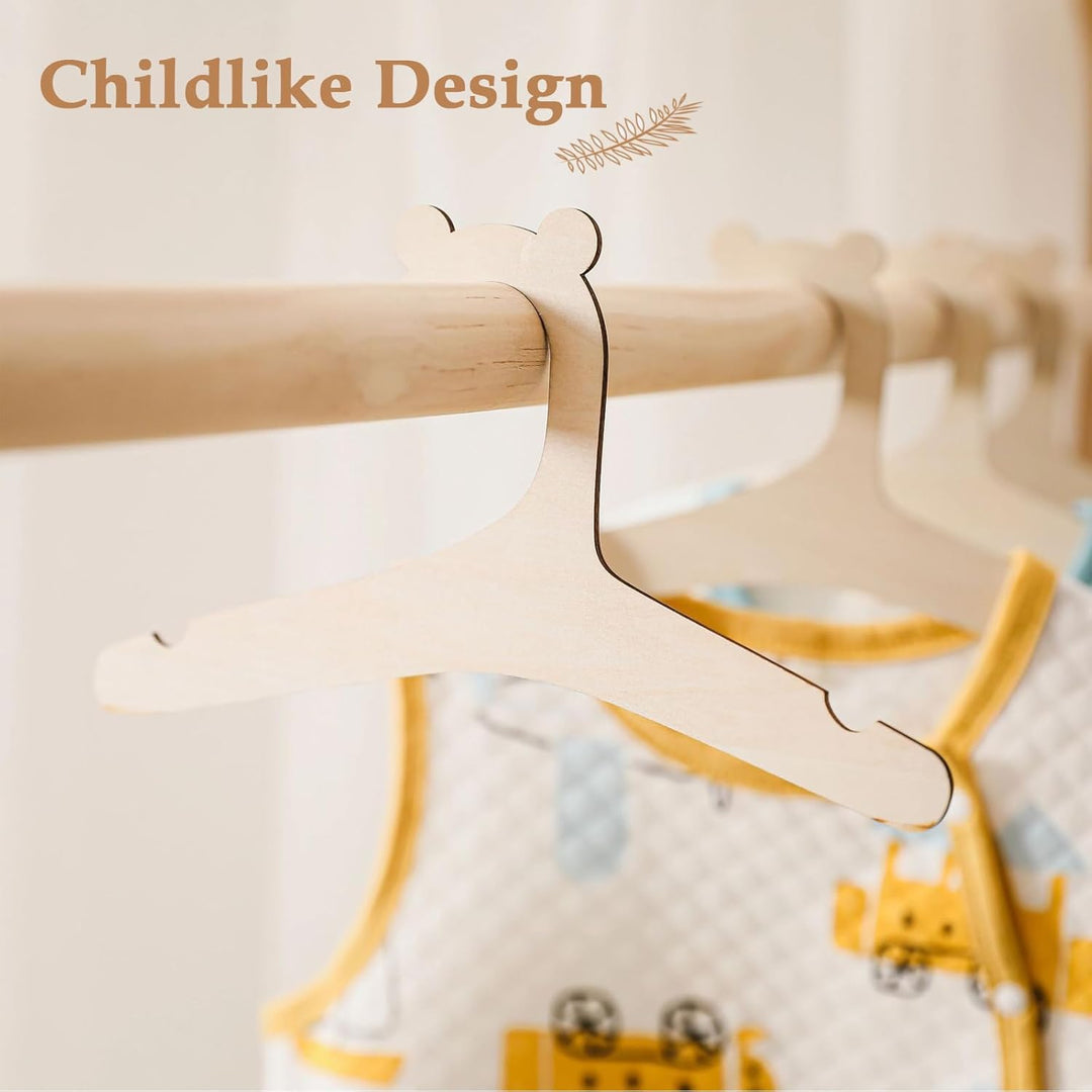 30 Stück Kleiderbügel Kinder, Baby Kleiderbügel Holz, Kinderkleiderbügel, Kinder Kleiderbügel, Kinde