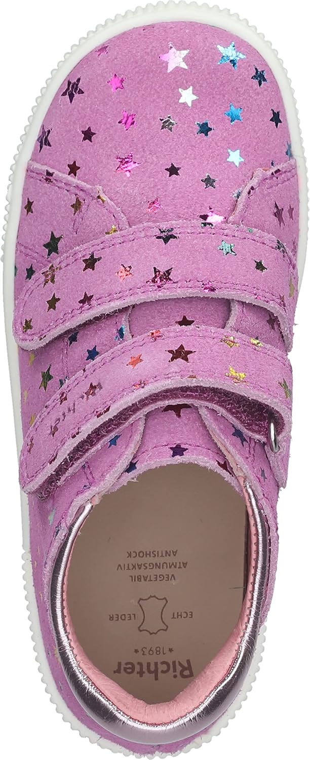 Richter Kinderschuhe Mädchen Vali Sneaker 25 EU Weit Rosette Candy, 25 EU Weit Rosette Candy