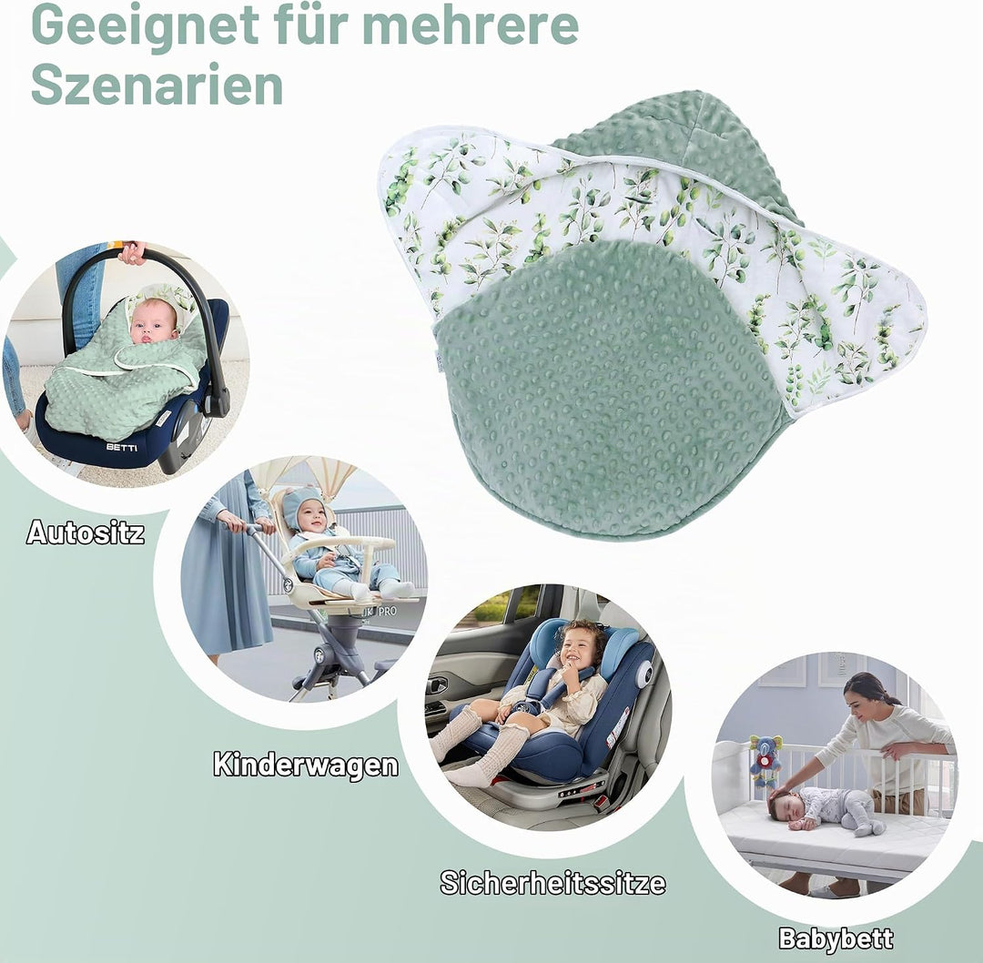 Einschlagdecke Babyschale für Winter Buggy Universal Fusssack Babydecke Baumwolle Baby Pucksack für
