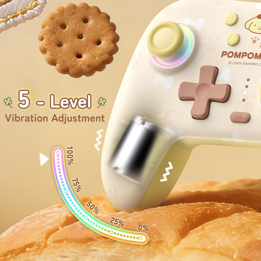 Kuitmor Wireless PC Controller mit RGB, Hall Effekt Joysticks, 1000 Hz Abfragerate, Turbo, Remappabl