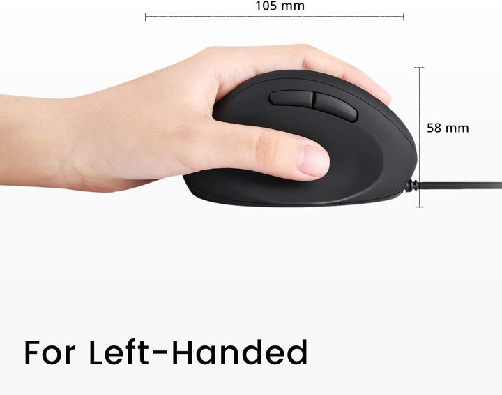Perixx Perimice-519L USB-Maus, kabelgebunden, tragbar, vertikal, Mini-Grösse, für Laptops und Comput