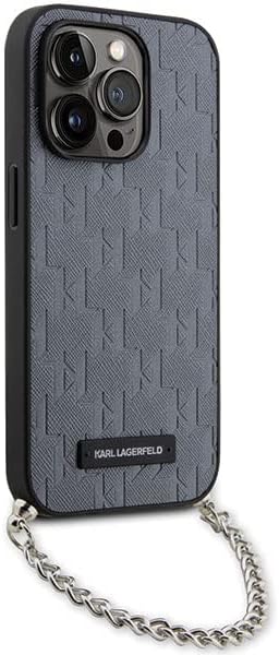 Karl Lagerfeld KLHCP14XSACKLHPG Hülle für iPhone 14 Pro Max 6.7" Silber hardcase Saffiano Monogram C