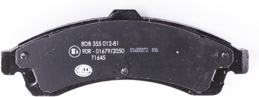 HELLA PAGID 8DB 355 012-811 Bremsbelagsatz - T1645 - Dicke/Stärke: 16.8mm - mit akustischer Verschle