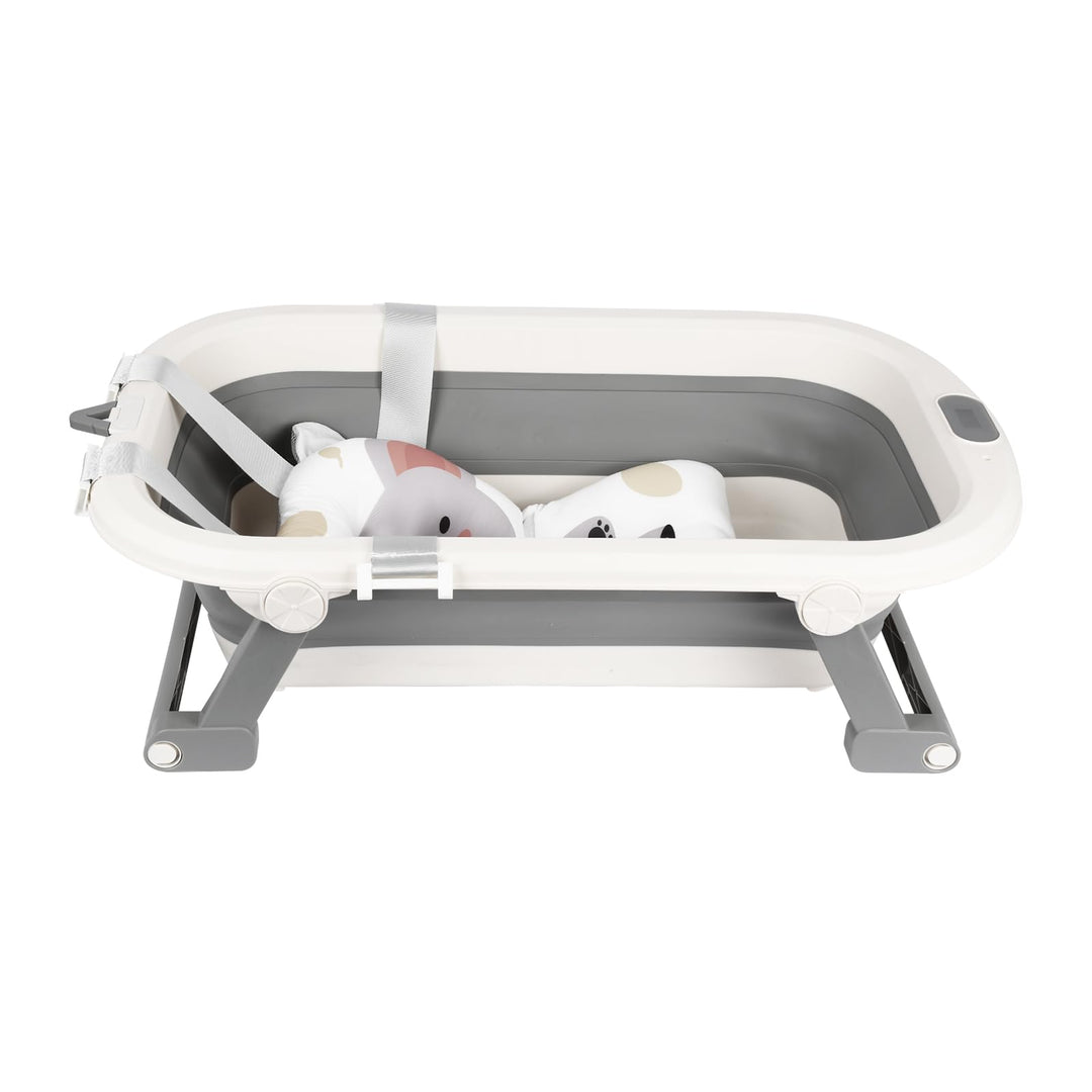 __PLACEHOLDER_BRAND_0__ Faltbare Babybadewanne XXL, mit Temperaturanzeige, Duschkissen, Duschstecker