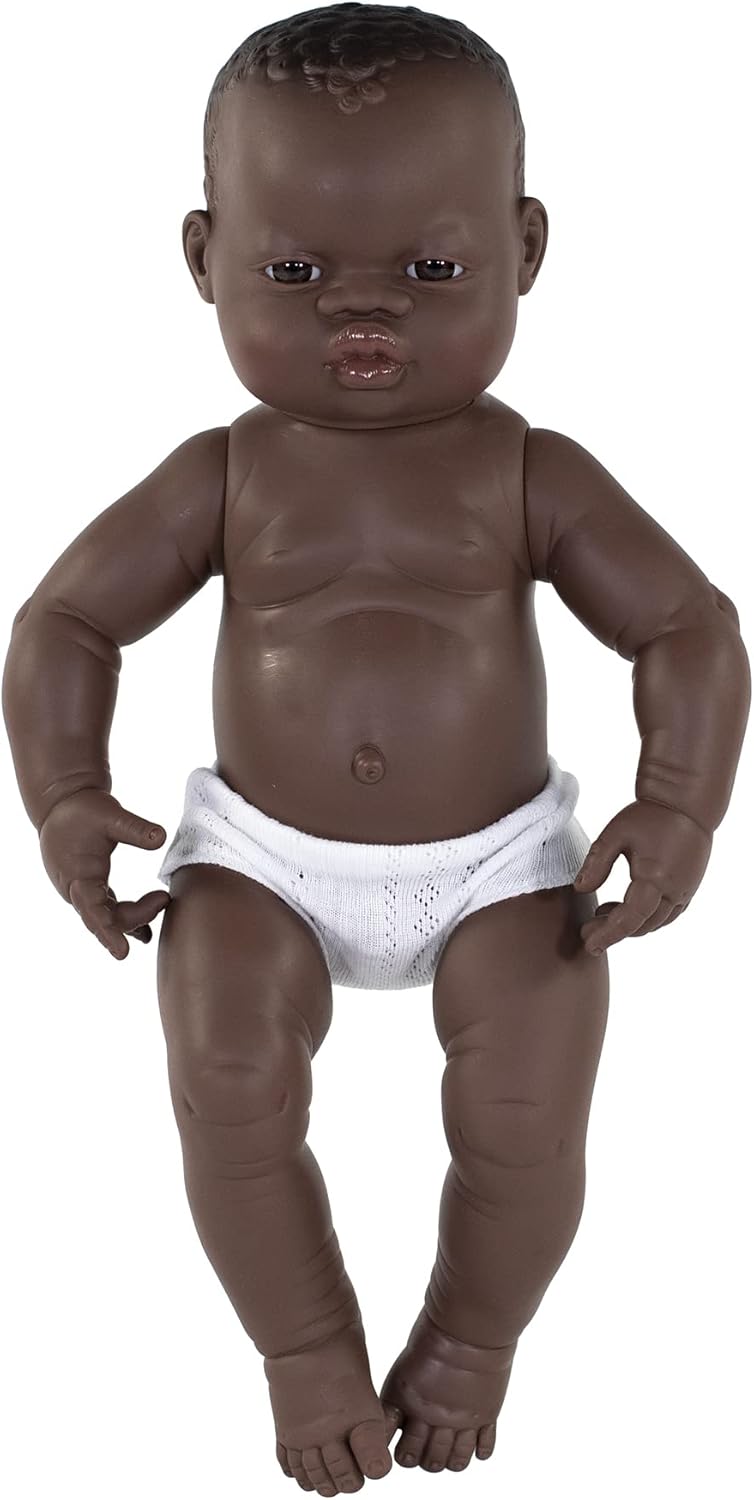 Babypuppe Neugeborenes afrikanisches Mädchen 40cm-31004