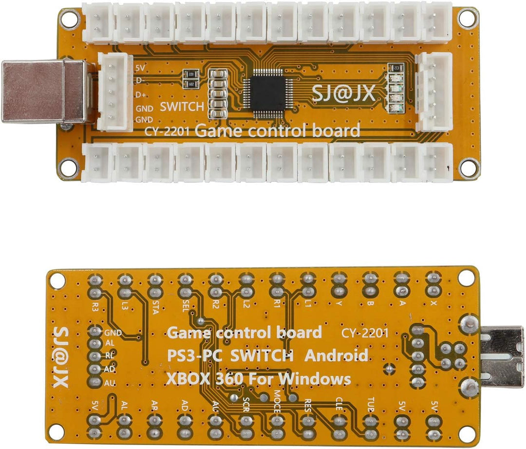 SJ@JX Arcade Game USB Encoder Zero Delay 2 Player Gamepad Button Joystick Controller for Nintendo Sw