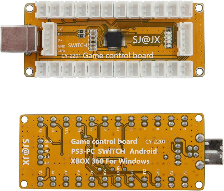 SJ@JX Arcade Game USB Encoder Zero Delay 2 Player Gamepad Button Joystick Controller for Nintendo Sw