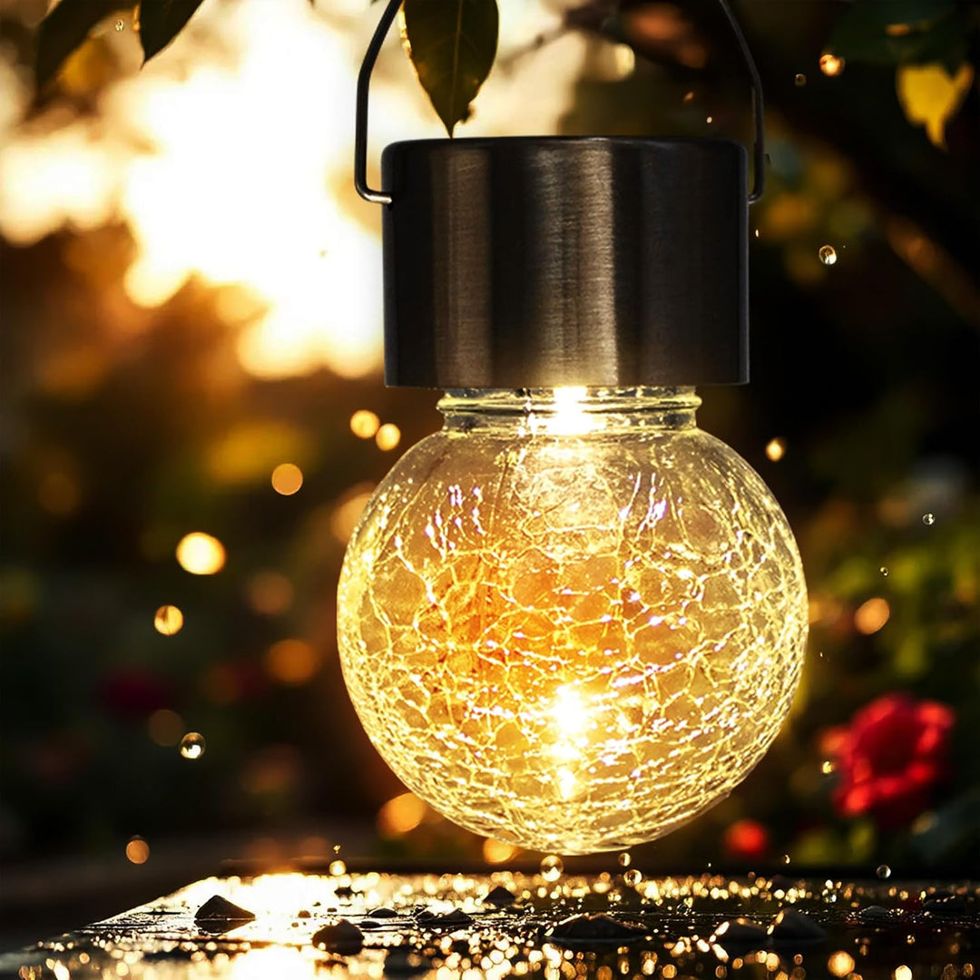 Spetebo 5x LED Solar Hängeleuchte - Garten Deko Solarleuchte Gartenleuchte Hängelampe