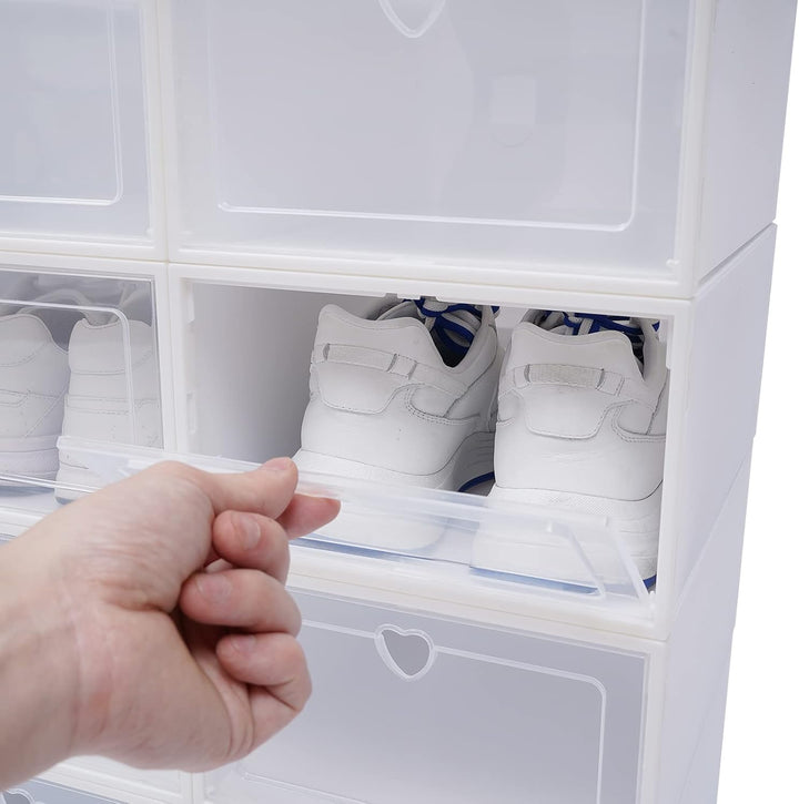 SHZICMY 20X Schuhboxen, Aufbewahrungsboxen für Schuhe, Schuh-Organizer Schuhaufbewahrung, Kunststoff