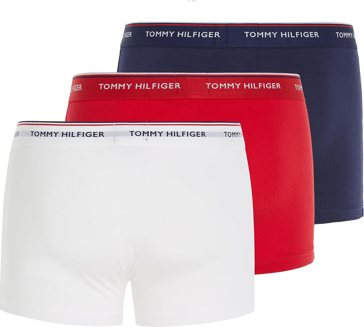 Tommy Hilfiger Herren 3er Pack Boxershorts Trunks Unterwäsche S Rot, S Rot