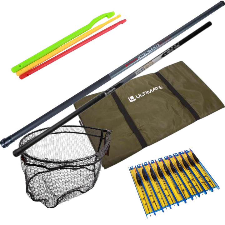 Ultimate Action Tele Pole Complete Kopfruten-Set 6m - Stipprute