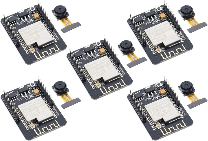 TECNOIOT 5pcs Camera Module ESP32-CAM Bluetooth Module WiFi Board Development ESP32 OV2640 (Camera I