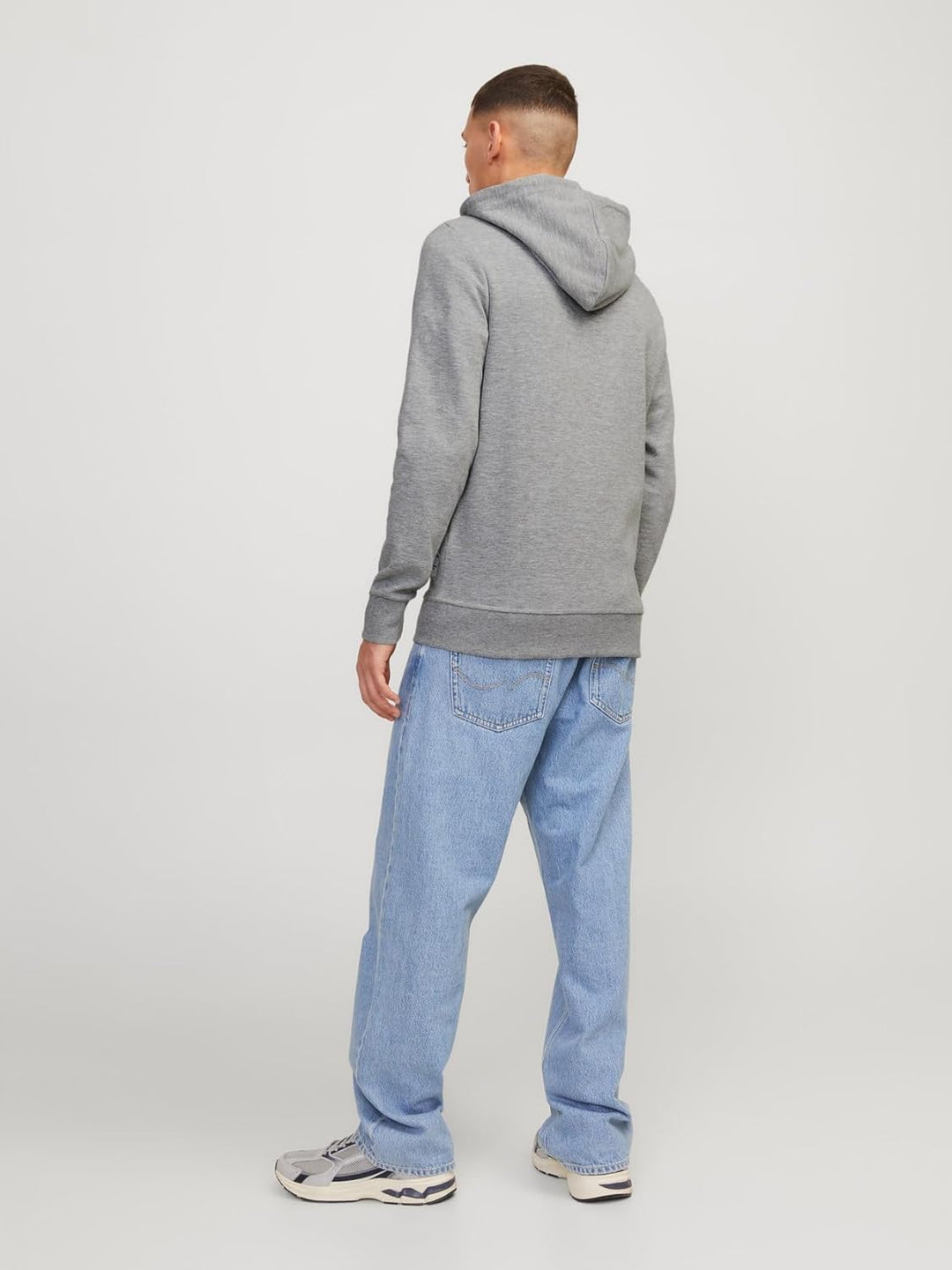 JACK & JONES Male Kapuzenjacke Einfarbig Kapuzenjacke M Light Grey Melange, M Light Grey Melange