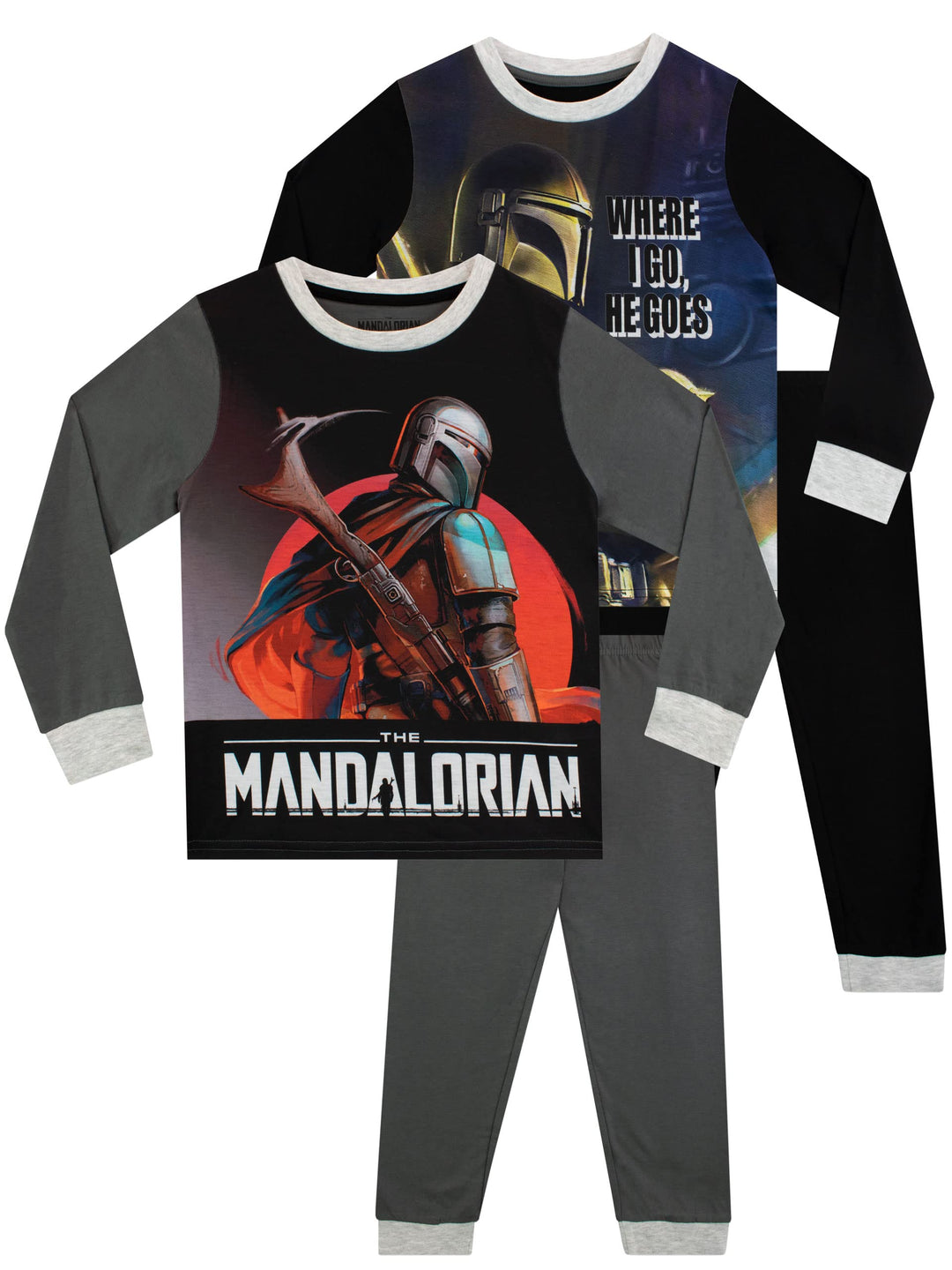Star Wars Jungen Schlafanzug The Mandalorian 2 Pack, 116