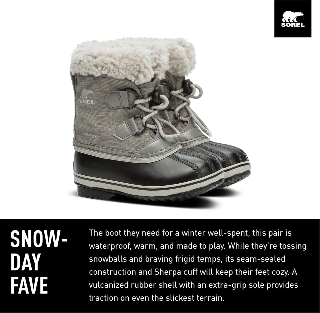 Sorel Unisex Kinder Yoot Pac Nylon Wp wasserdichte Schneestiefel 29 EU Quarry Dove Youth Collection