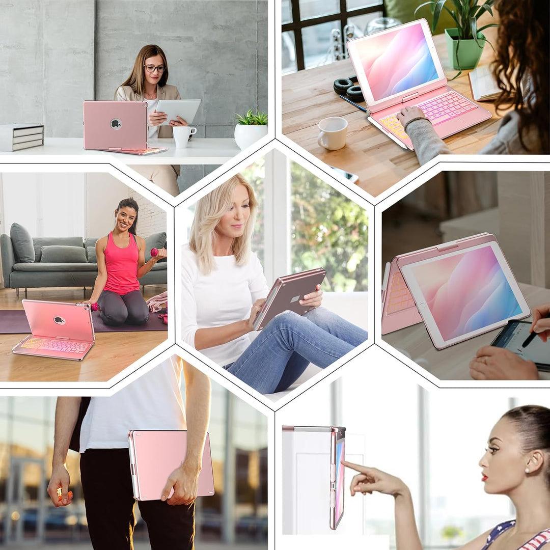 TQQ Tastatur Hülle für iPad 10.2 Zoll (7., 8. und 9. Generation) mit Präzisions-Trackpad, Notebook-ä