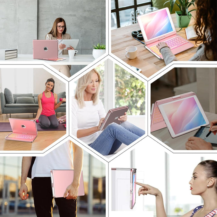 TQQ Tastatur Hülle für iPad 10.2 Zoll (7., 8. und 9. Generation) mit Präzisions-Trackpad, Notebook-ä