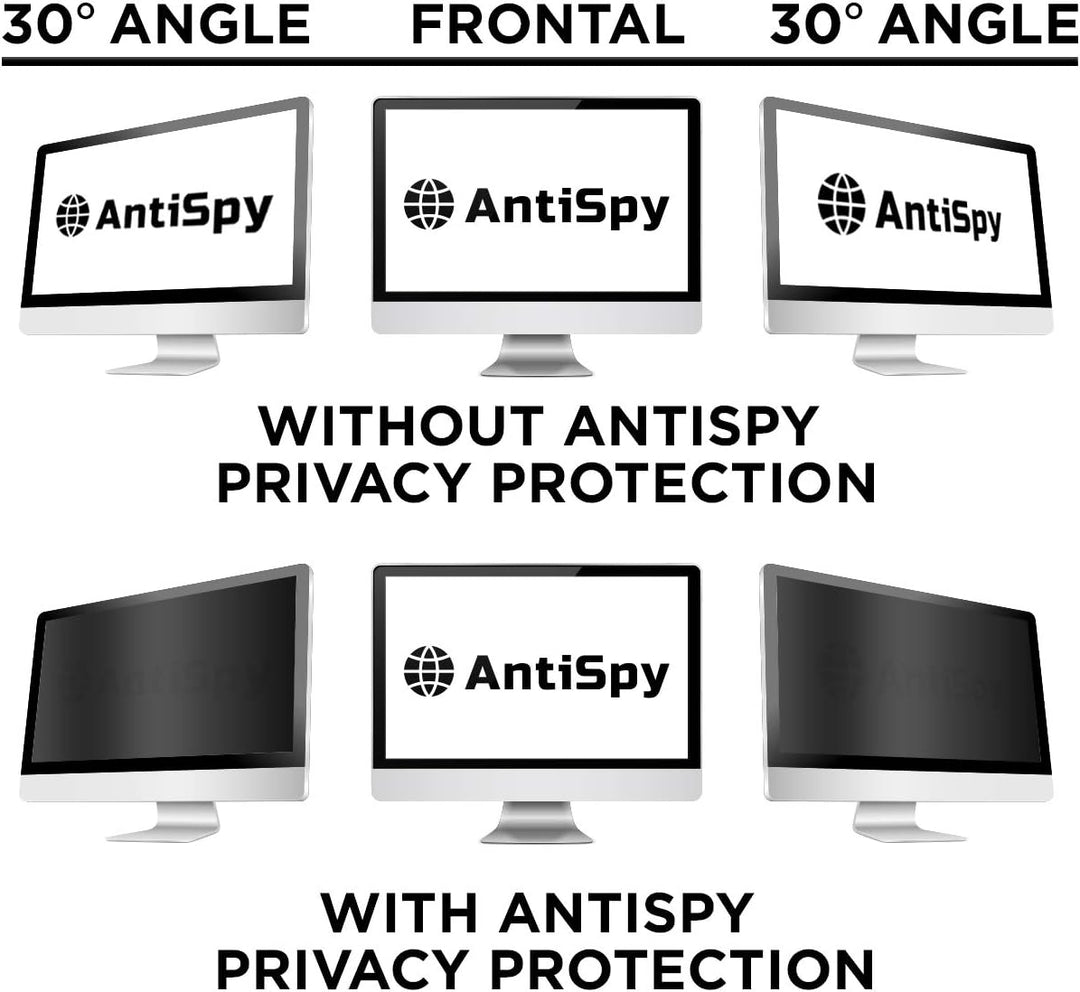 17.3" (16:9) Blickschutzfolie für Monitor – alle Zoll Grössen | geeignet für Apple i-Mac, Dell, Leno