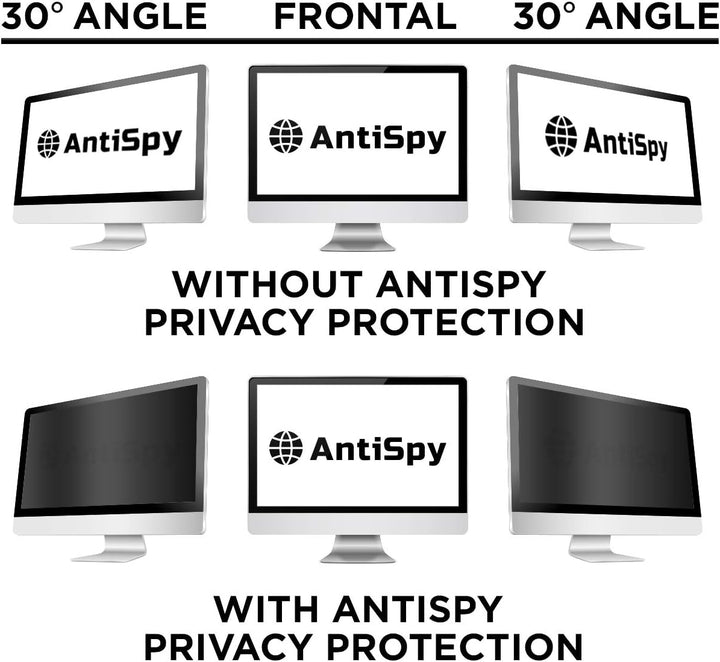 17.3" (16:9) Blickschutzfolie für Monitor – alle Zoll Grössen | geeignet für Apple i-Mac, Dell, Leno